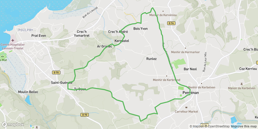 Circuit Campagne vers Port Blanc : cyclo